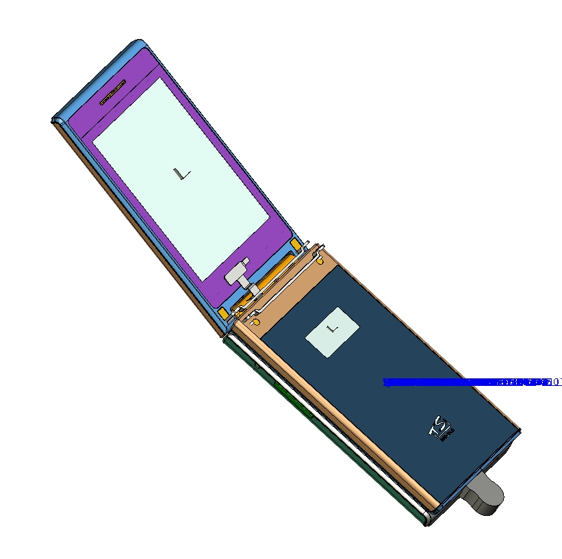 TS双屏-双转轴翻盖手机三维ProE5.0带参