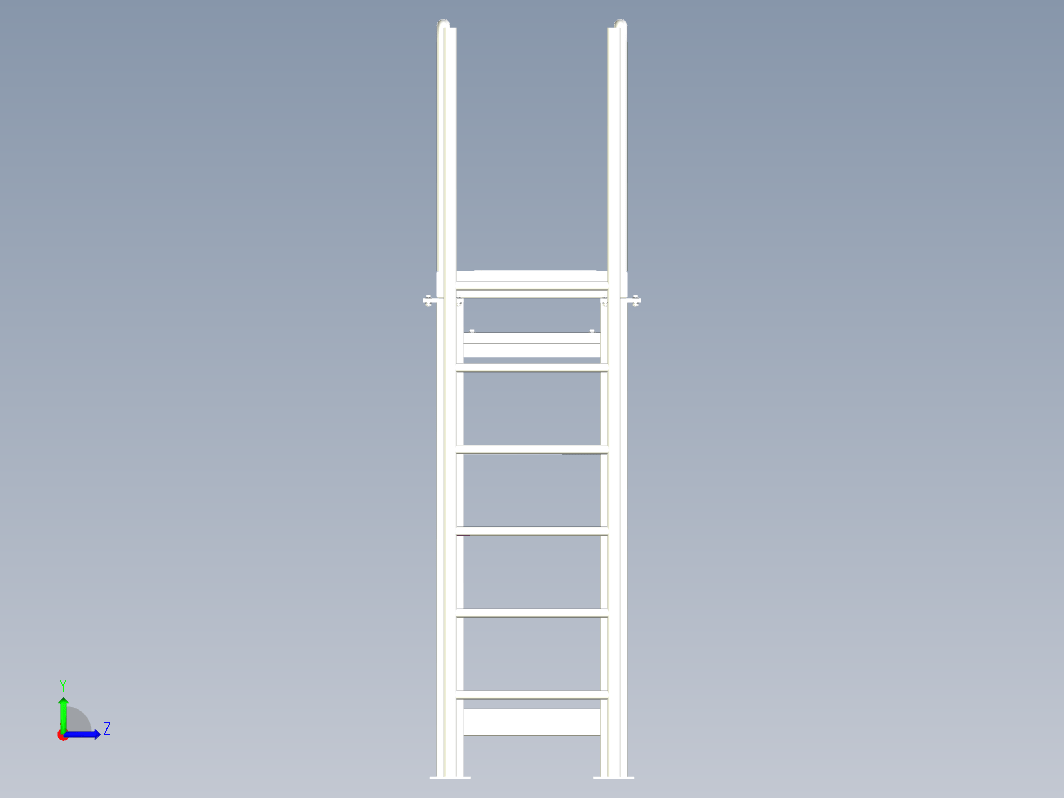 钣金输送架高空爬梯