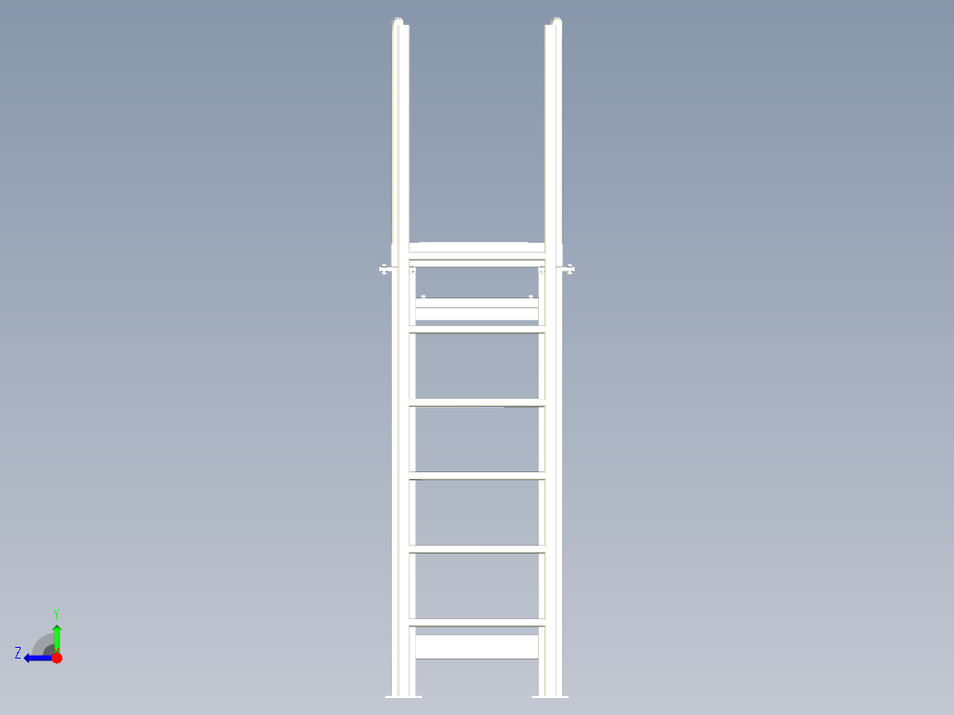 钣金输送架高空爬梯