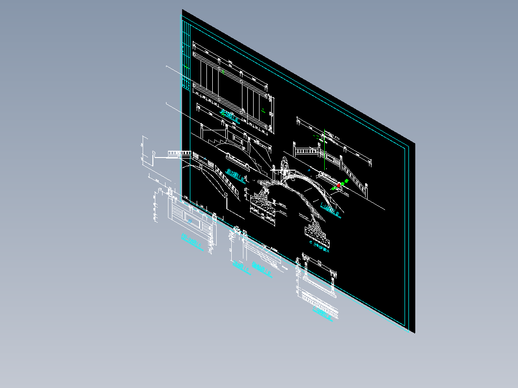 桥及栏杆施工图
