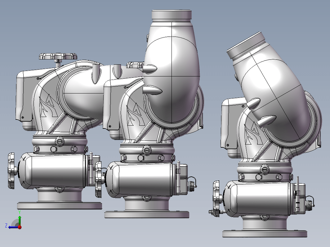 3种3480GPM 流管理器模型三维SW2013无参