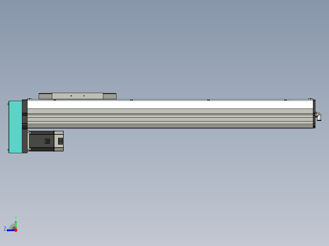 直线运动，行程为700 mm，底部电机XNTD22-BM-700