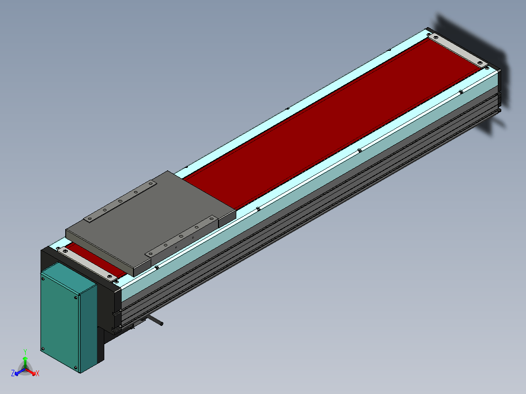 直线运动，行程为700 mm，底部电机XNTD22-BM-700