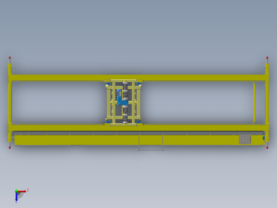 5t16.5m双梁桥式起重机模型三维SW2021无参