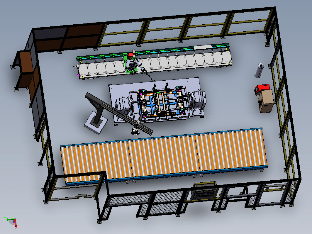 围栏支架焊接变位机与机械手工作站