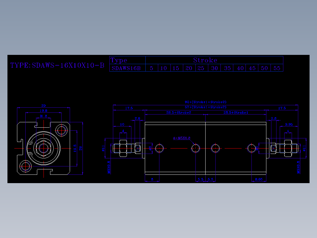 SDA气缸 83-SDAW-16-SW