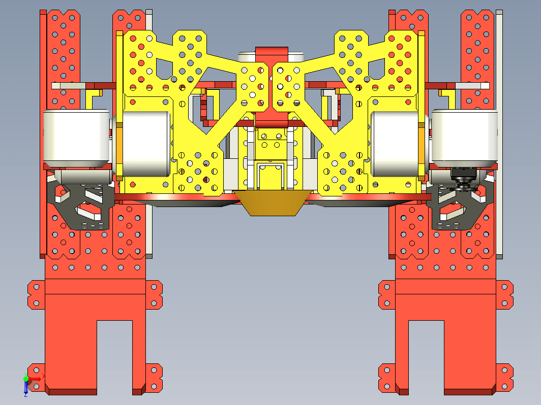 3 feet robot简易钣金结构机器人外形