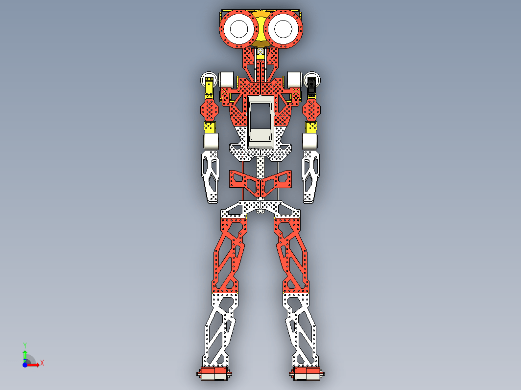 3 feet robot简易钣金结构机器人外形