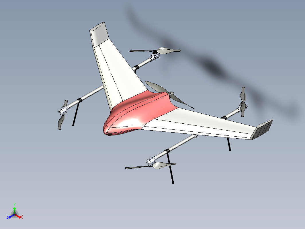 自主垂直起飞固定翼VTHT无人机