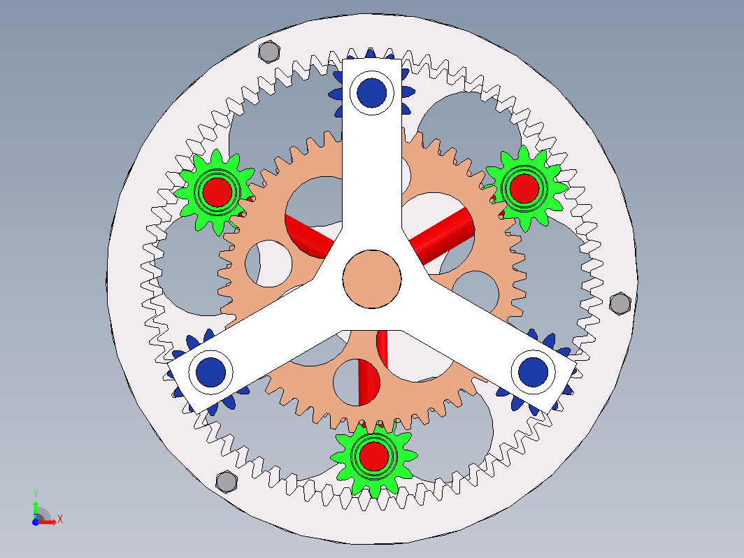 lanetary gears行星齿轮演示结构