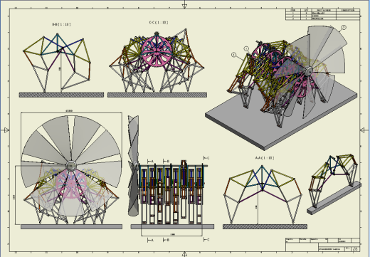 风力仿生兽 Strandbeest (Theo Jansen)