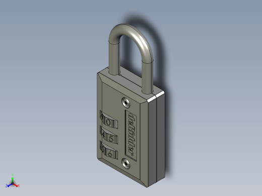 密码挂锁 combination lock缩略图