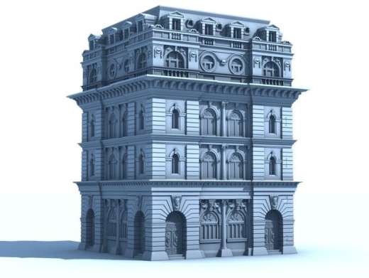 古代欧洲建筑物模型