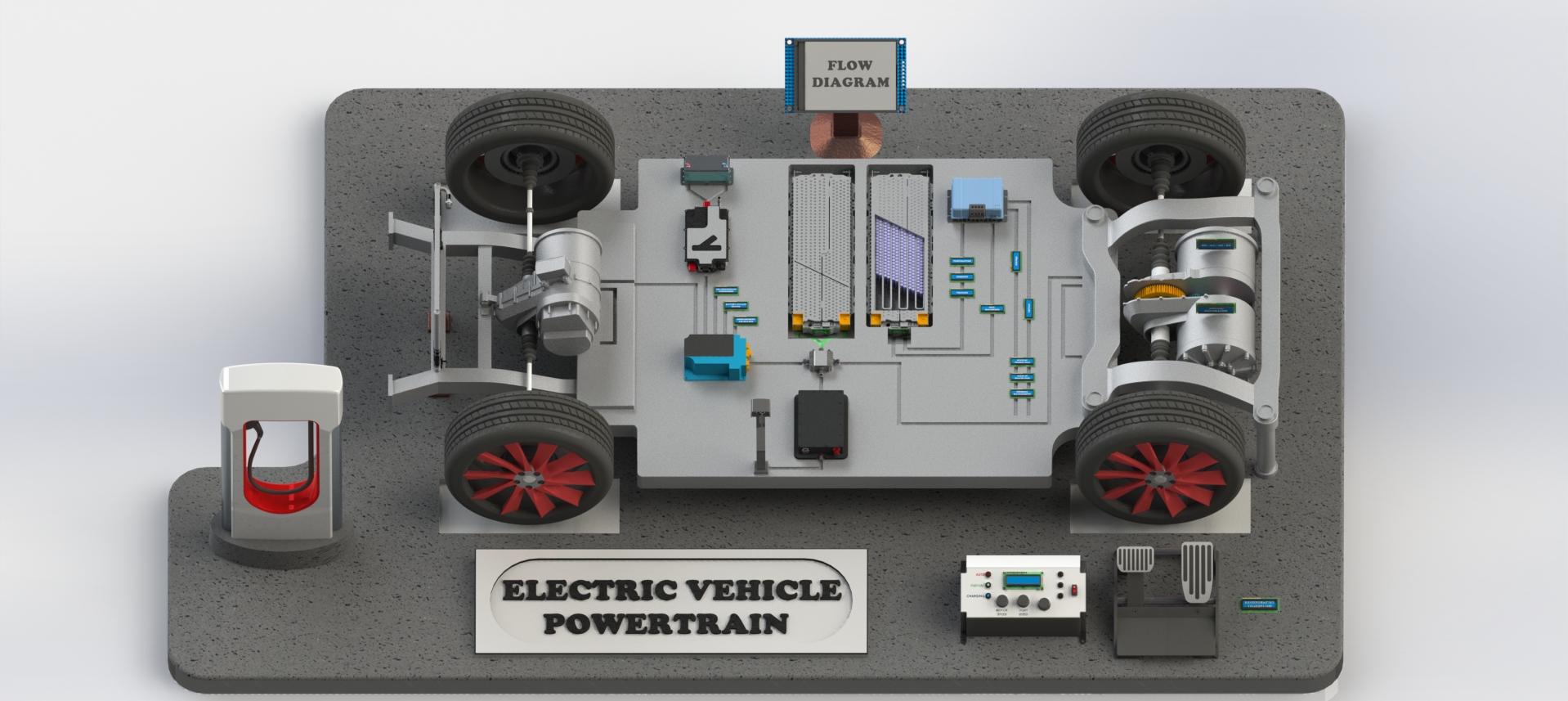 Tesla特斯拉Model S动力总成底盘