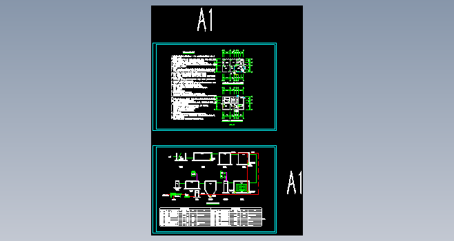 F0073-100m3-d某污水处理工艺图