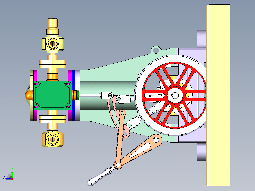 twin-steam-engine倒挡双缸蒸汽发动机