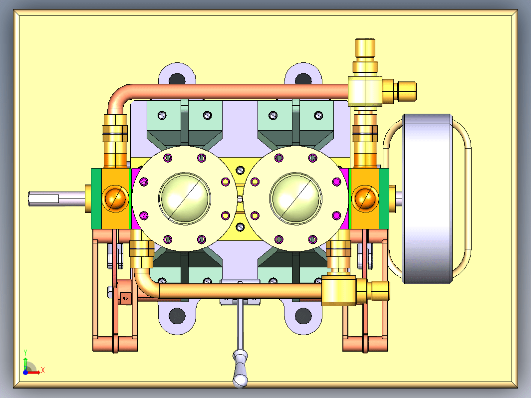 twin-steam-engine倒挡双缸蒸汽发动机