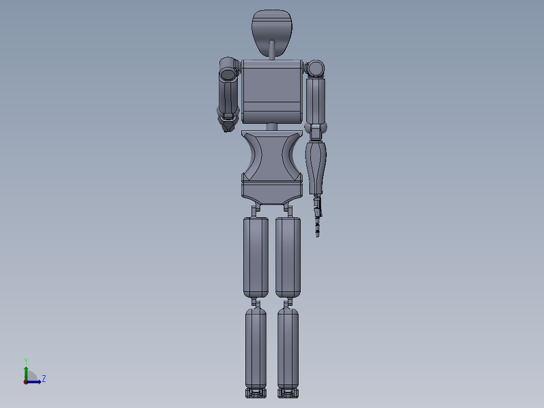 简易人形机器人造型结构