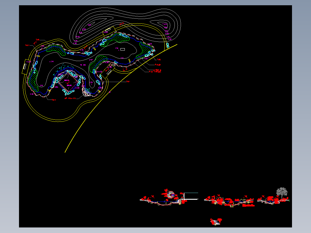 水景--平陪面图