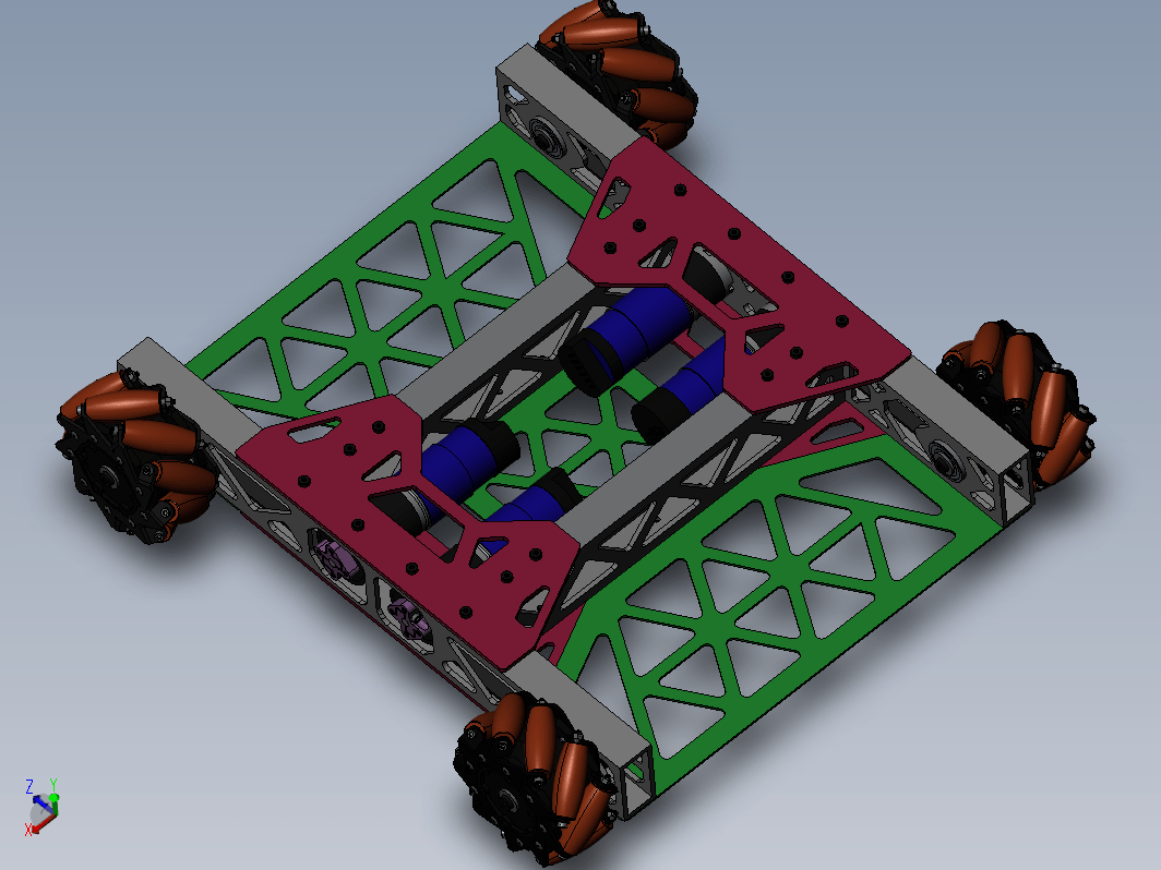 Axiom四轮macnam车底盘3D