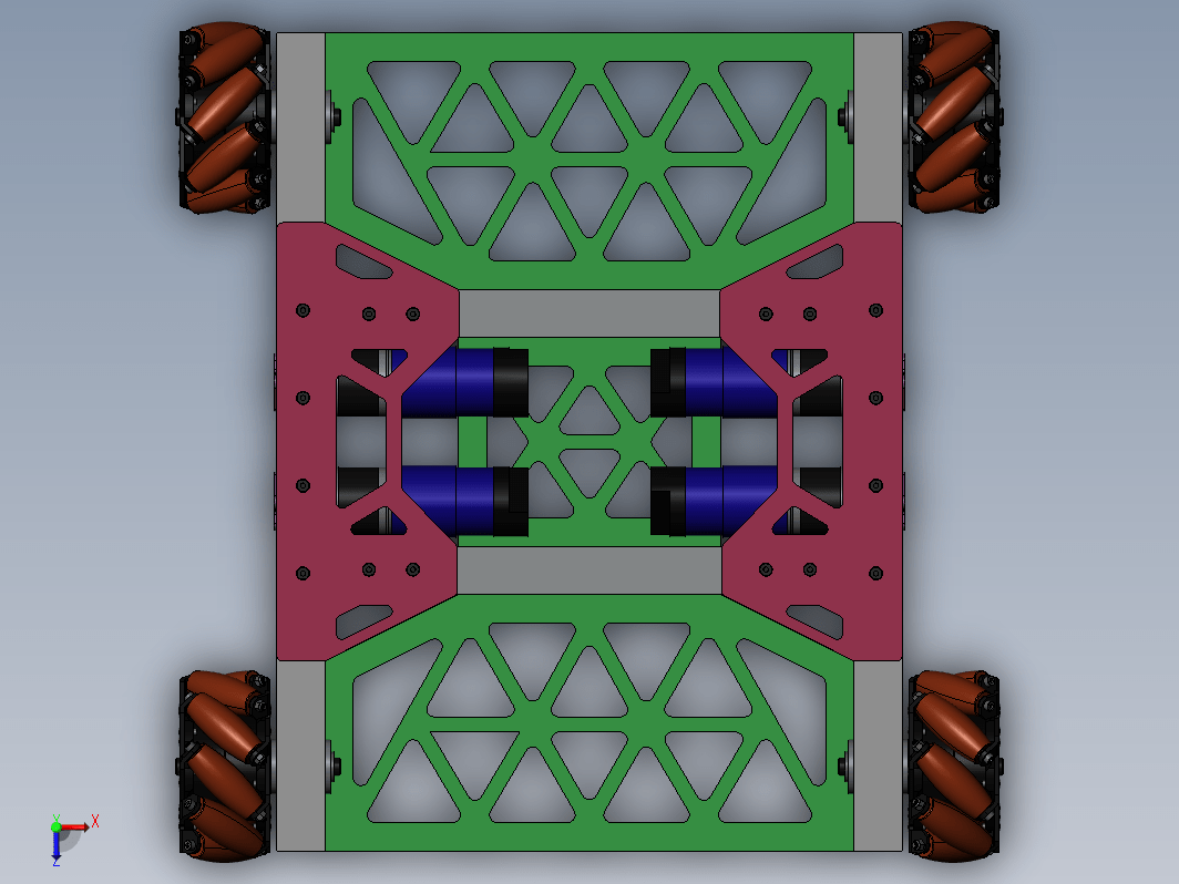 Axiom四轮macnam车底盘3D