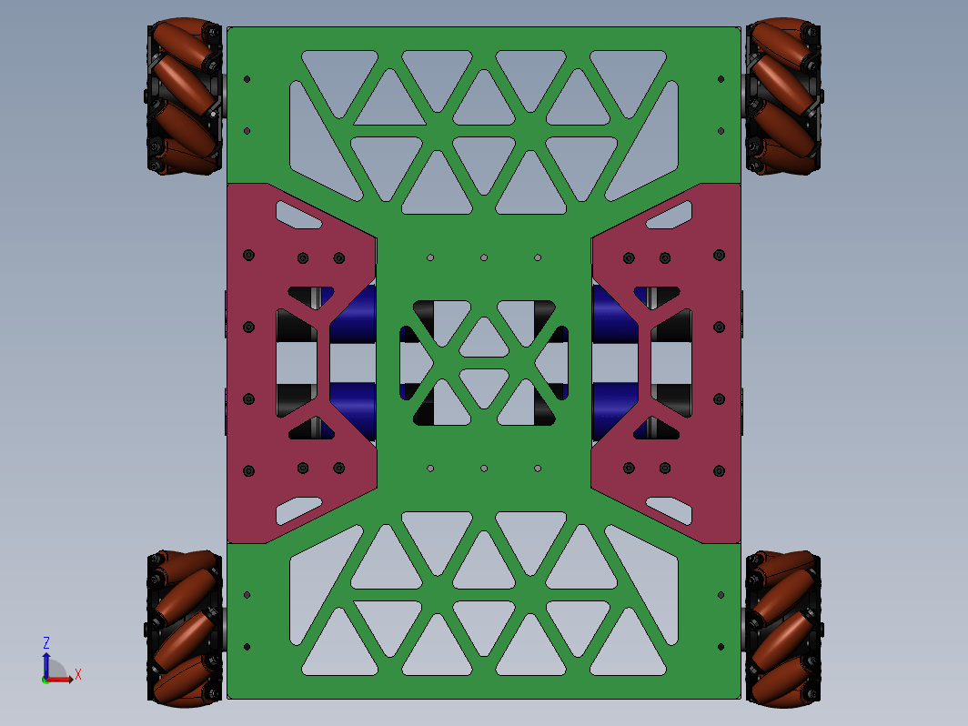 Axiom四轮macnam车底盘3D