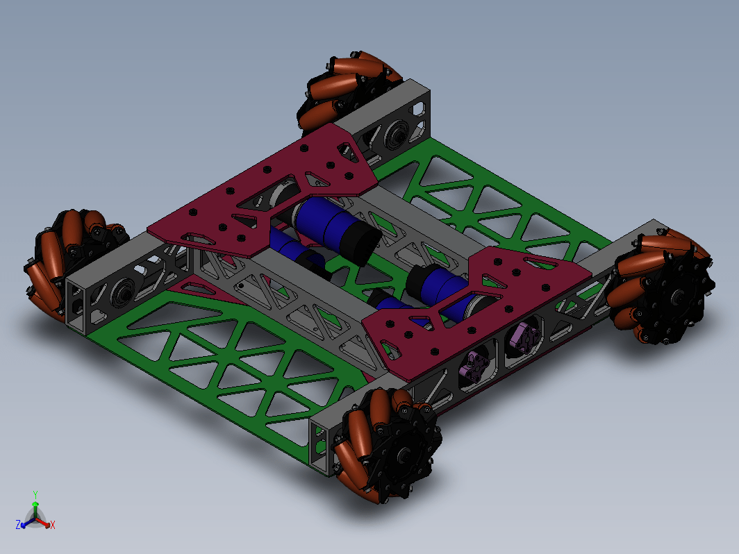 Axiom四轮macnam车底盘3D