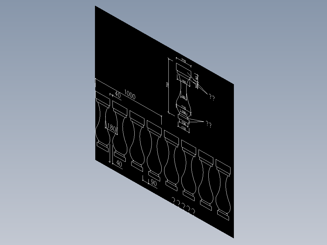 楼梯装修工程经典常用栏杆设计CAD图纸（17张）