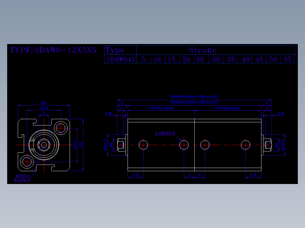 SDA气缸 83-SDAW-12-SN