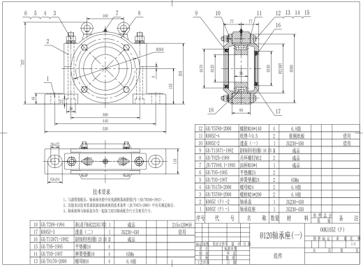 带式输送机φ120轴颈刨分式轴承座缩略图