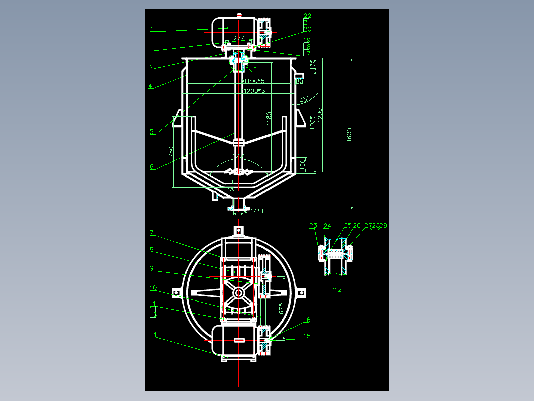 PLG-00 配料罐cad图CAD设计图