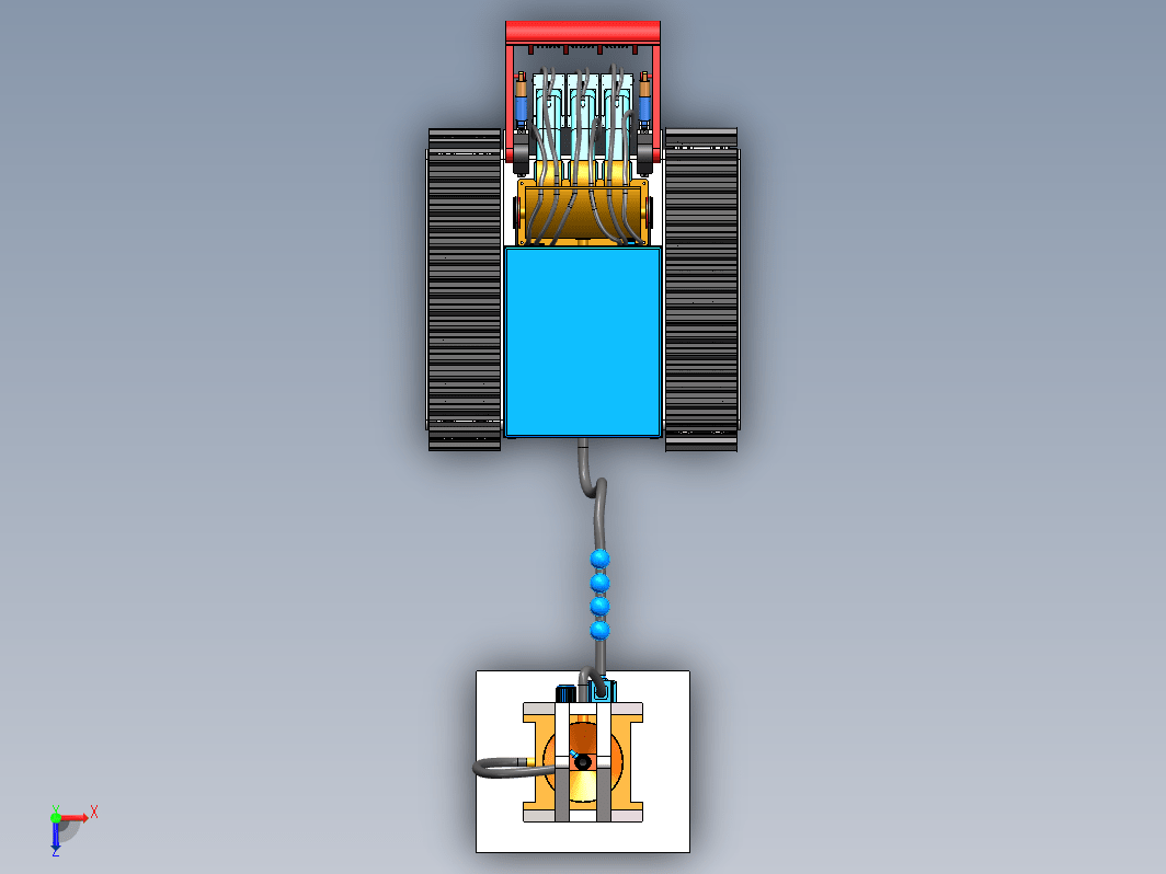 深海采矿车，包括水力采集机构、水力提升机构和行走机构