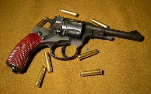 【2239】俄罗斯M1895纳甘转（左）轮手枪CAD设计
