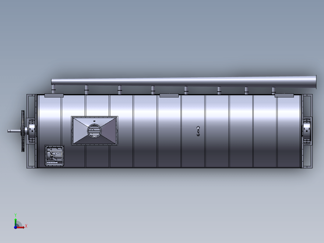 大型转子干燥机完整3D图