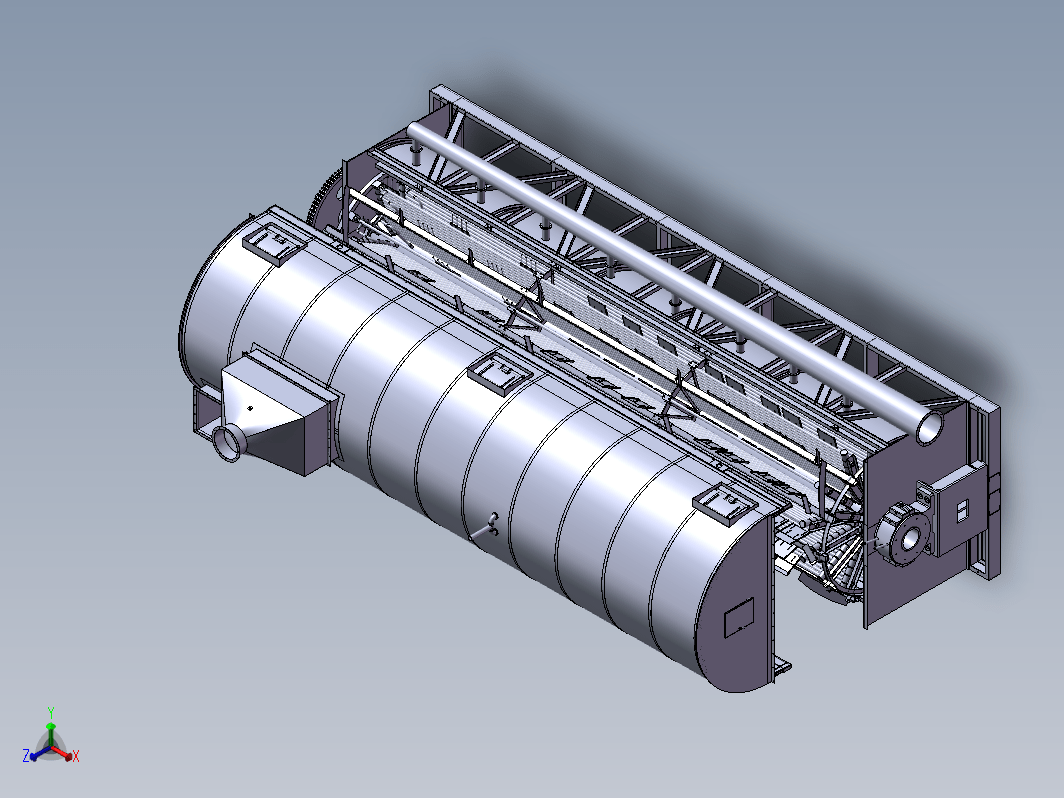 大型转子干燥机完整3D图