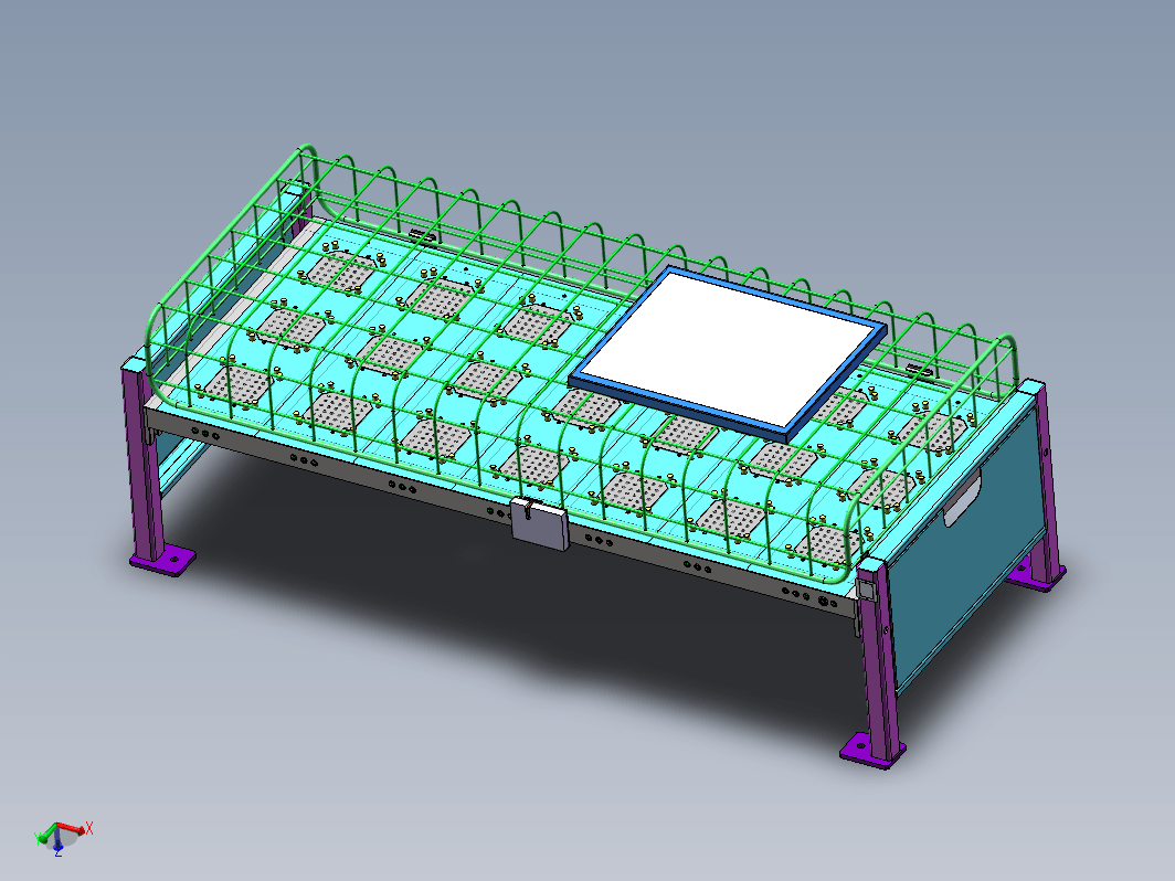 一种物联网智能试块架3D模型+工程图+BOM清单