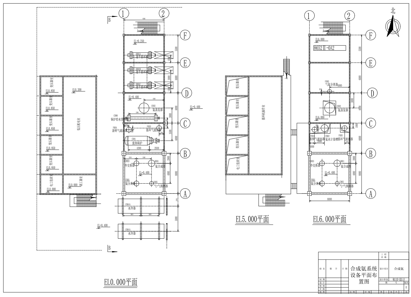 8万吨年合成氨装置中合成系统的工艺设计CAD+说明