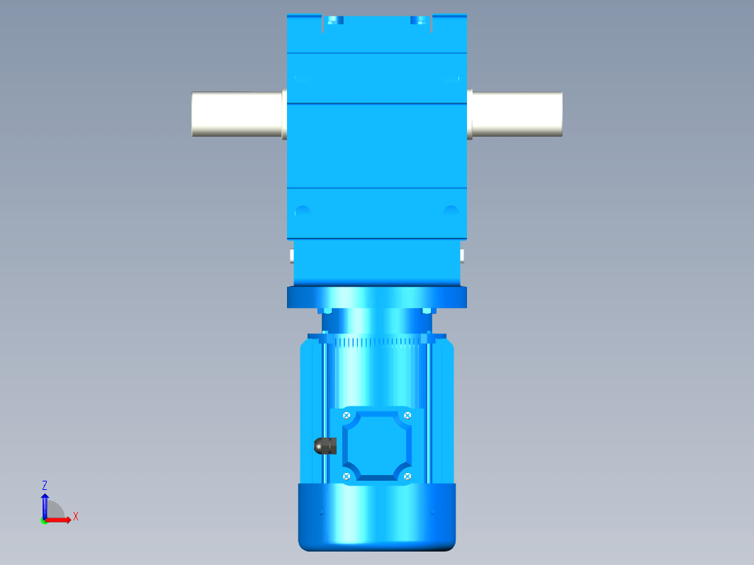 K77底脚轴伸式安装螺旋锥齿轮减速机[K77-Y0.37-6P-128.52-M2-90°-A+B]