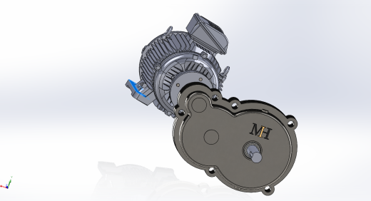 二级变速箱及电机 2 stage gearbox