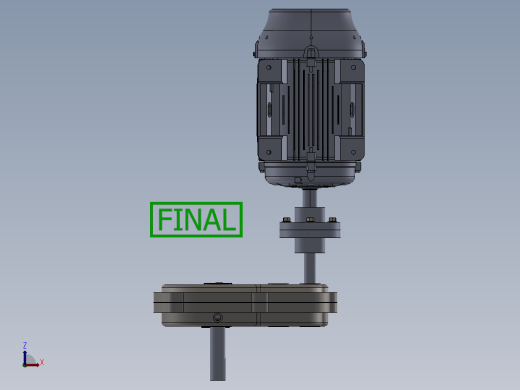二级变速箱及电机 2 stage gearbox缩略图