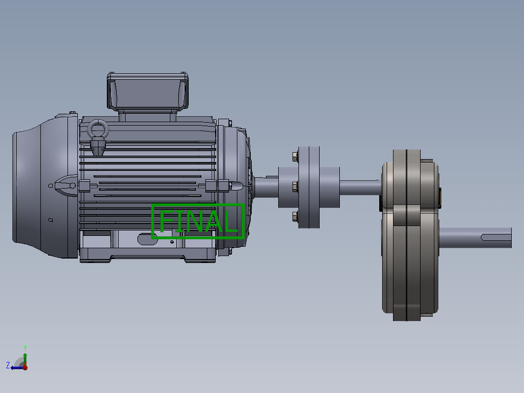 二级变速箱及电机 2 stage gearbox