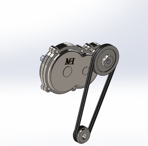 二级变速箱及电机 2 stage gearbox缩略图
