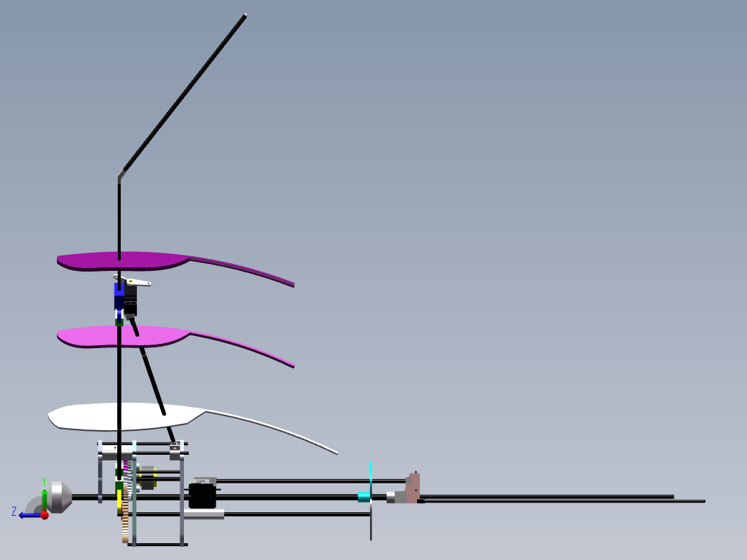 D 仿生分布式驱动扑翼设计-源文件三维SW2018无参++CAD+说明书