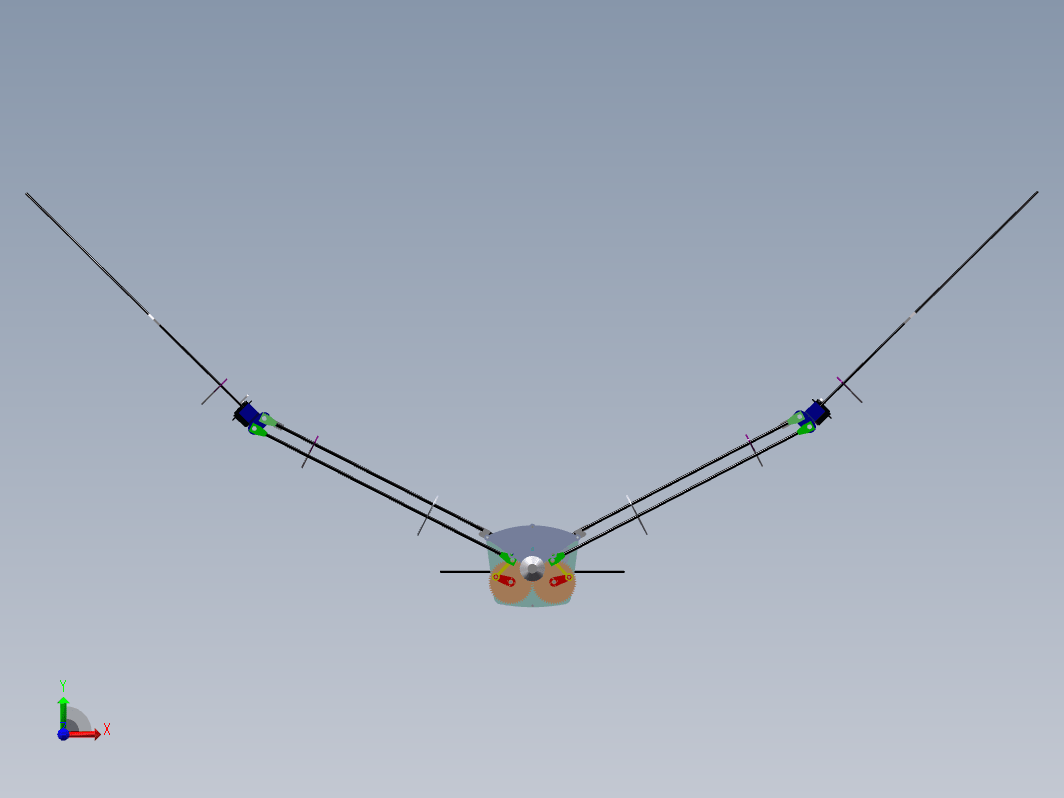 D 仿生分布式驱动扑翼设计-源文件三维SW2018无参++CAD+说明书