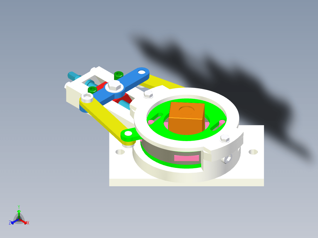 F0578-矩形物料夹具工装设计模型