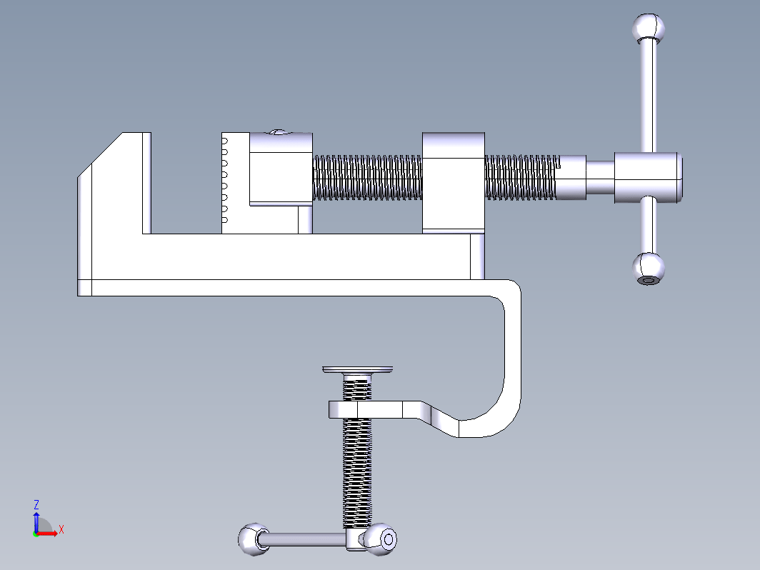 虎钳台钳卡钳-bench-vice-128 6 CATIA