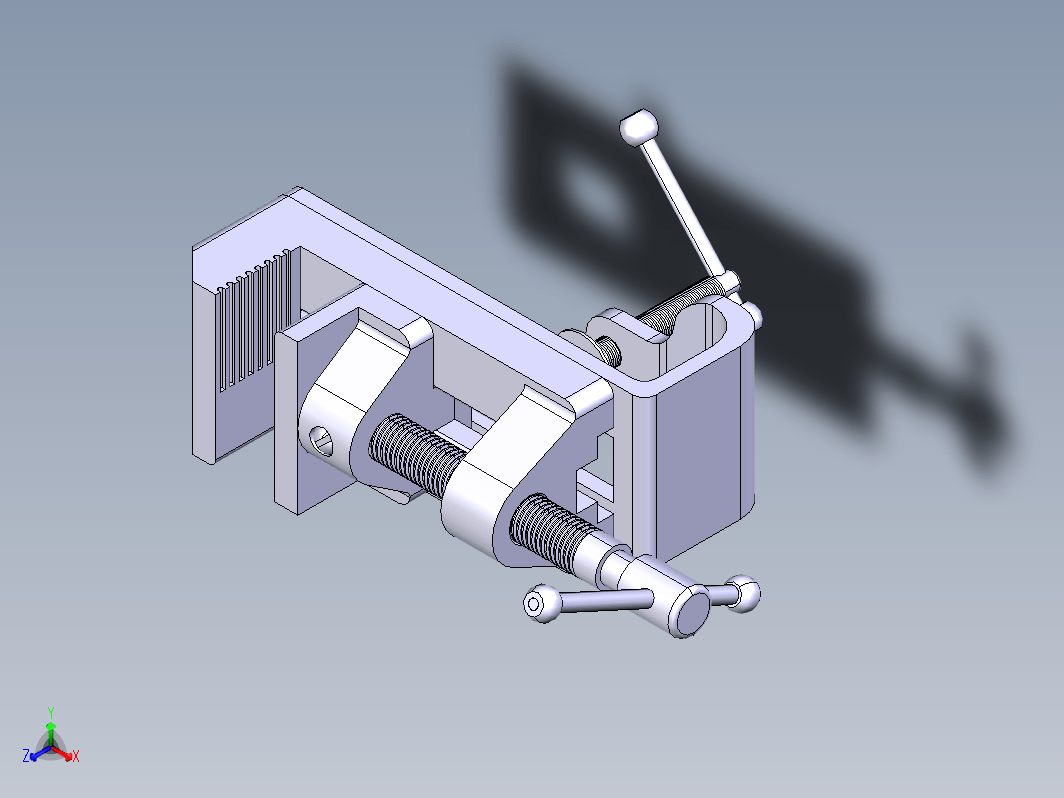 虎钳台钳卡钳-bench-vice-128 6 CATIA