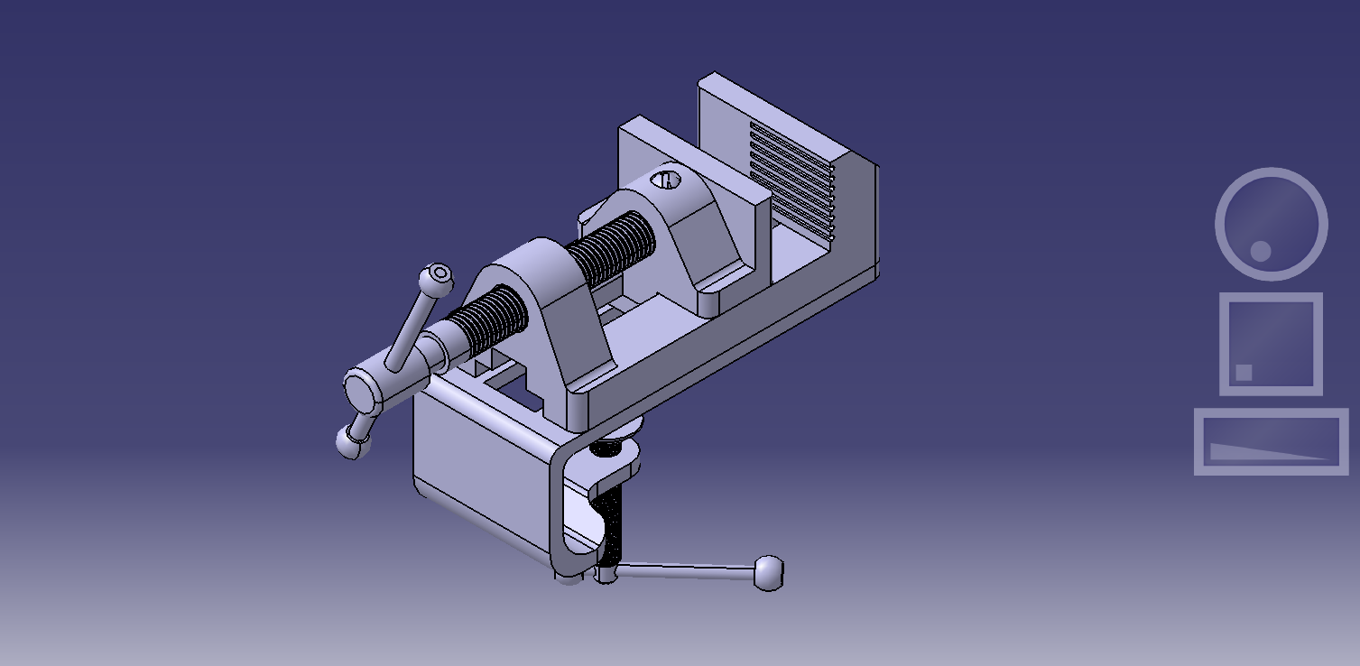 虎钳台钳卡钳-bench-vice-128 6 CATIA