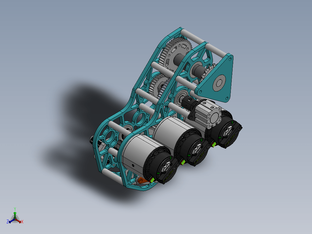 PTO（动力输出）齿轮变速器结构3D