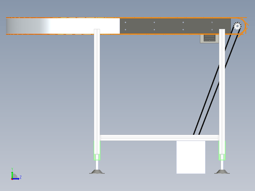 curve slat U型板链输送机